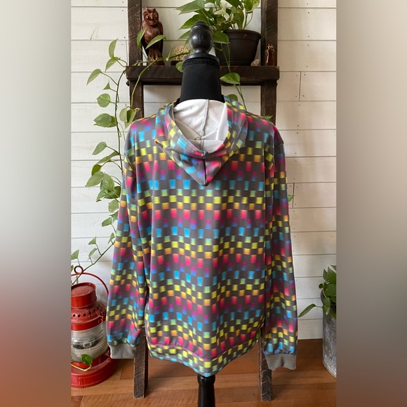 Fatally Pink: Colorful Pixelated Sweatshirt Hoodie - Picture 7 of 17